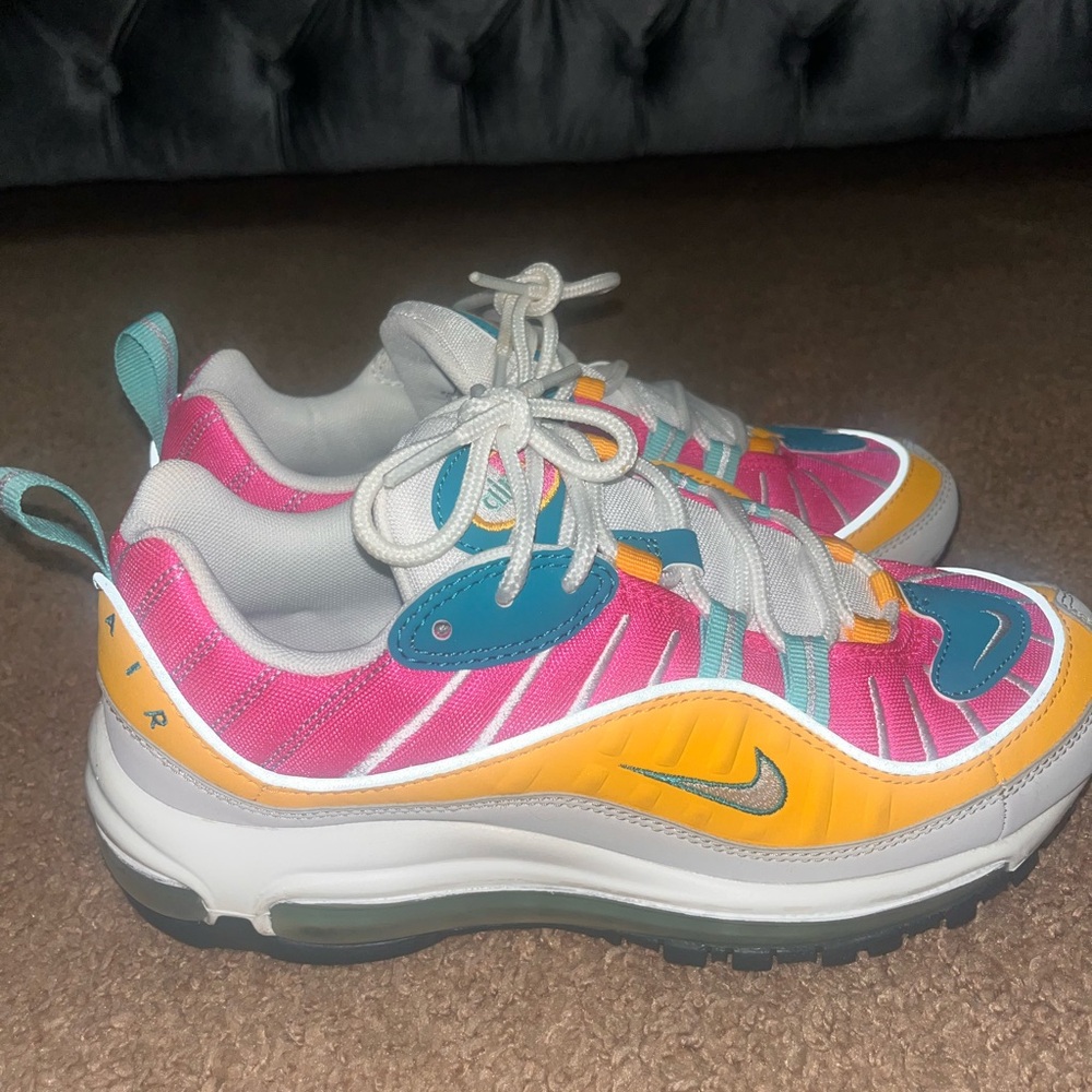 Nike Air Max 98 Pink Yellow Sneakers